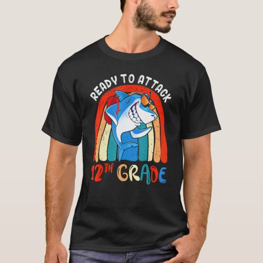 T-shirt Prêt à attaquer le professeur de douzième 12e anné (Devant)