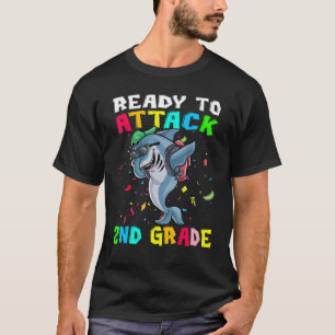 T-shirt Prêt À Attaquer Le Requin De 2E Année De Retour À