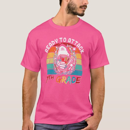 T-shirt Prêt À Attaquer Les Enseignants De 7E Année À Sch (Devant)