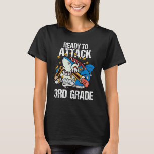 T-shirt Prêt À Attaquer Les Garçons De 3E Année Shark Reve