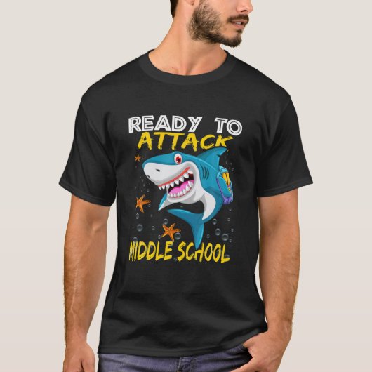 T-shirt Prêt À Attaquer Les Vêtements De L'École Secondair (Devant)