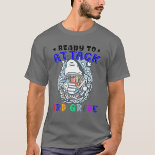 T-shirt Prêt À Attaquer Un Requin De Troisième Année Premi