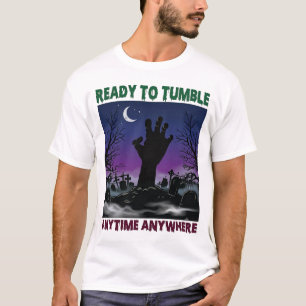 T-shirt Prêt à Bascule Main de Zombie Halloween Cimetière
