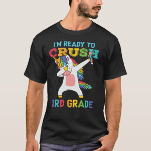T-shirt Prêt à déchirer la 3e année Licorne Mignonne Écoli