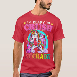 T-shirt Prêt À Écraser 1ère Année Unicorn School Girl