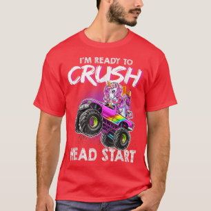 T-shirt Prêt à écraser Head Start Pink Unicorn Retour à Sc