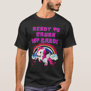 T-shirt Prêt À Écraser La 1Ème Année. Dabbing Unicorn. Ret