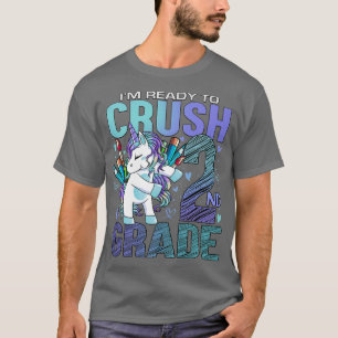T-shirt Prêt à écraser la 2e année de retour à l'école Uni