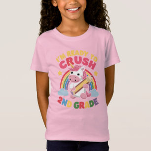 T-Shirt Prêt à écraser la licorne de 2e année