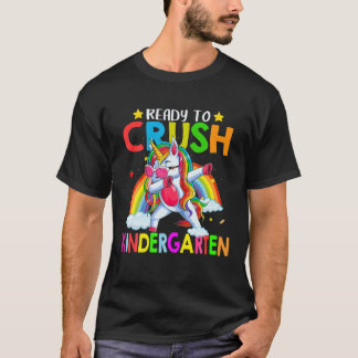 T-shirt Prêt À Écraser La Maternelle Dabbing Unicorn Back