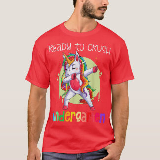 T-shirt Prêt à écraser la maternelle, Dabbing Unicorn, Ret