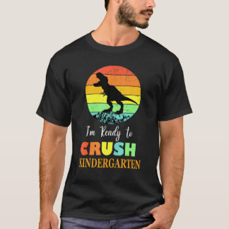 T-shirt Prêt À Écraser La Maternelle Dinosaure Vintage Ret