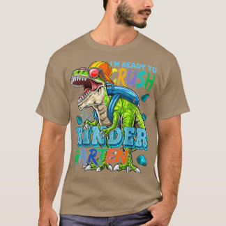 T-shirt Prêt à écraser le dinosaure de jardin d'enfants Re