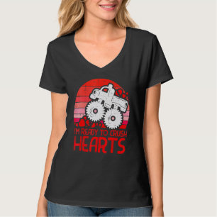 T-shirt Prêt à écraser les cœurs Monster Truck Garçon tout