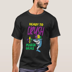T-shirt Prêt À Écraser Mardi Gras Jester Shark Toddler Boy