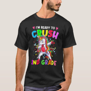T-shirt Prêt À Écraser Unicorne De 2E Année Retour À L'Éco