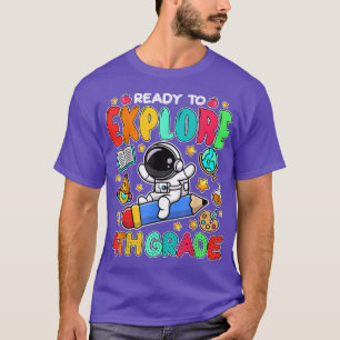 T-shirt Prêt À Enseigner L'Astronaute De Patinage De 4E An