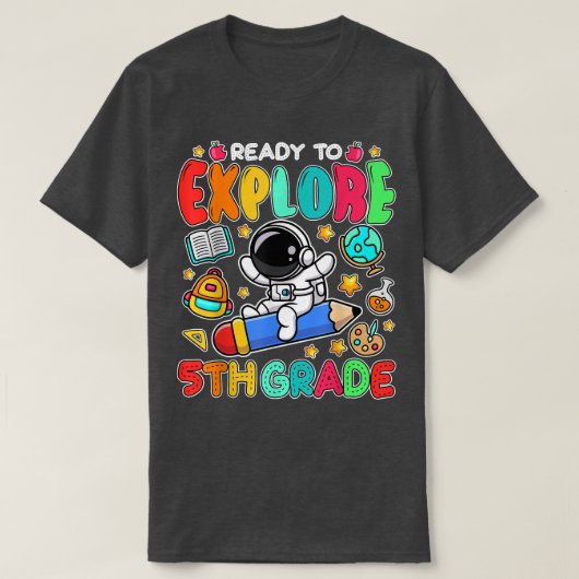 T-shirt Prêt À Explorer 5e Classe Astronaute De Patinage R (Design devant)