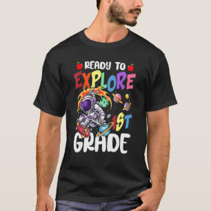 T-shirt Prêt À Explorer La 1ère Classe D'Astronaute De Pat