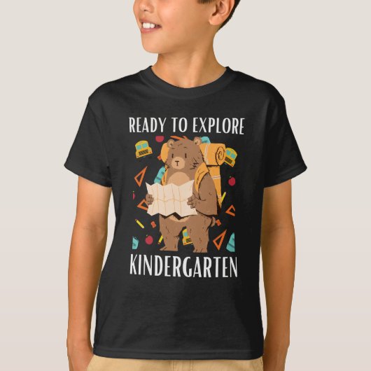 T-shirt Prêt à explorer la maternelle (Devant)