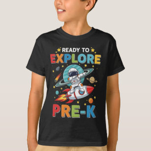 T-shirt Prêt à explorer le pré-maternelle - Astronaute drô
