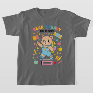 T-shirt Prêt à l'ours pour l'école - Jardin d'enfants mign