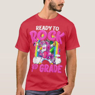 T-shirt Prêt À Rocher 3E Grade Dabbing Unicorn Retour À Sc