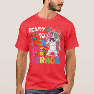 T-shirt Prêt à rocher 5ème Grade Cute Unicorn Dabbing Cinq