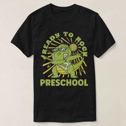 T-shirt Prêt à Rock Preschool 2022 Enfants Mignon TRe Dino (Design devant)