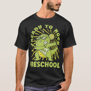 T-shirt Prêt à Rock Preschool 2022 Enfants Mignon TRe Dino