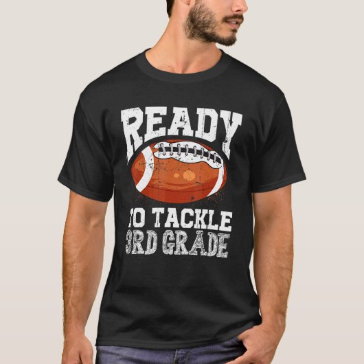 T-shirt Prêt À S'Attaquer Au Football De 3E Année (Devant)