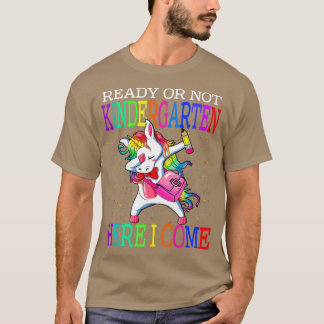 T-shirt Prêt Ou Pas Maternelle Ici Je Reviens Unicorn