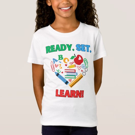 T-Shirt Prêt pour apprendre Retour à l'école (Devant)