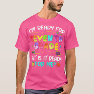 T-shirt Prêt Pour La Septième Année Retour À L'École Premi