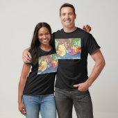 T-shirt Prêt Pour Le Big One Plate Tectonics World Map (Unisexe)