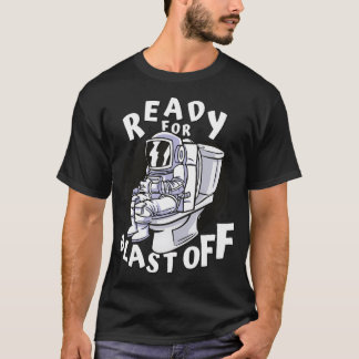 T-shirt Prêt Pour Le Blast Off - Drôle Design Avec Astrona