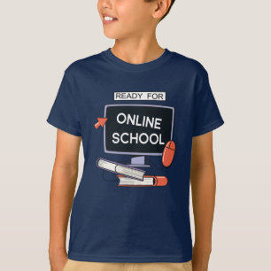 T-shirt Prêt pour l'école en ligne