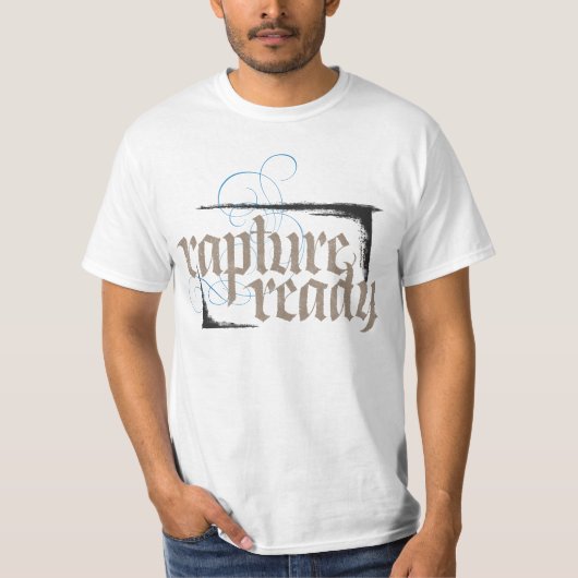 T-shirt Prêt pour l'enlèvement de la calligraphie chrétien (Devant)