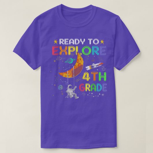 T-shirt Prêt pour l'Eplore 4e Classe Cute Astronaut 4e Gr (Design devant)