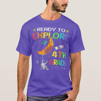 T-shirt Prêt pour l'Eplore 4e Classe Cute Astronaut 4e Gr