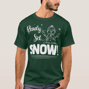 T-shirt Prêt Set Neige Drôle Snowman Maker Vacances hiver