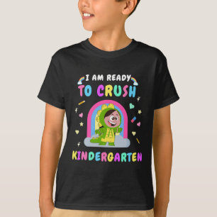 T-shirt Prête à écraser la fille de maternelle dinosaure C