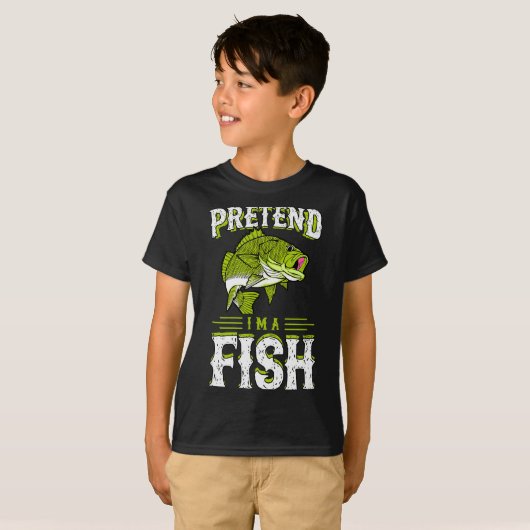 T-shirt Pretend I'm A Fish B Funny Cute Lazy Halloween Cos (Devant entier)
