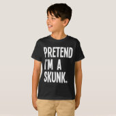T-shirt Pretend I'm A Skunk Funny Halloween Party Costume (Devant entier)