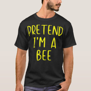 T-shirt Prétendre Costume d'abeille Halloween Lazy Easy