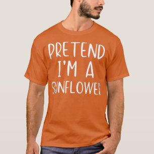 T-shirt Prétendre Costume de tournesol Halloween Lazy Eas