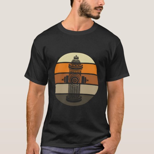 T-shirt Prétendre Que Je Suis Hydrant Feu Retro Lazy Hallo (Devant)