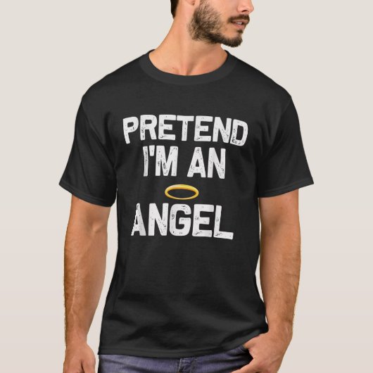 T-shirt Prétendre que je suis un ange Costumes d'Halloween (Devant)