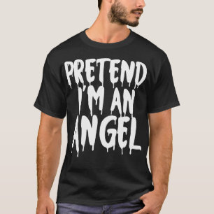 T-shirt Prétendre Que Je Suis Un Ange Halloween Couples Co