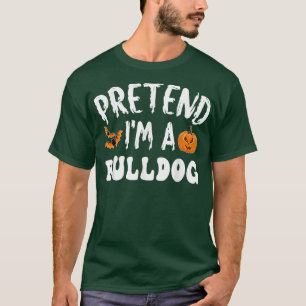 T-shirt Prétendre Que Je Suis Un Costume D'Halloween Chien